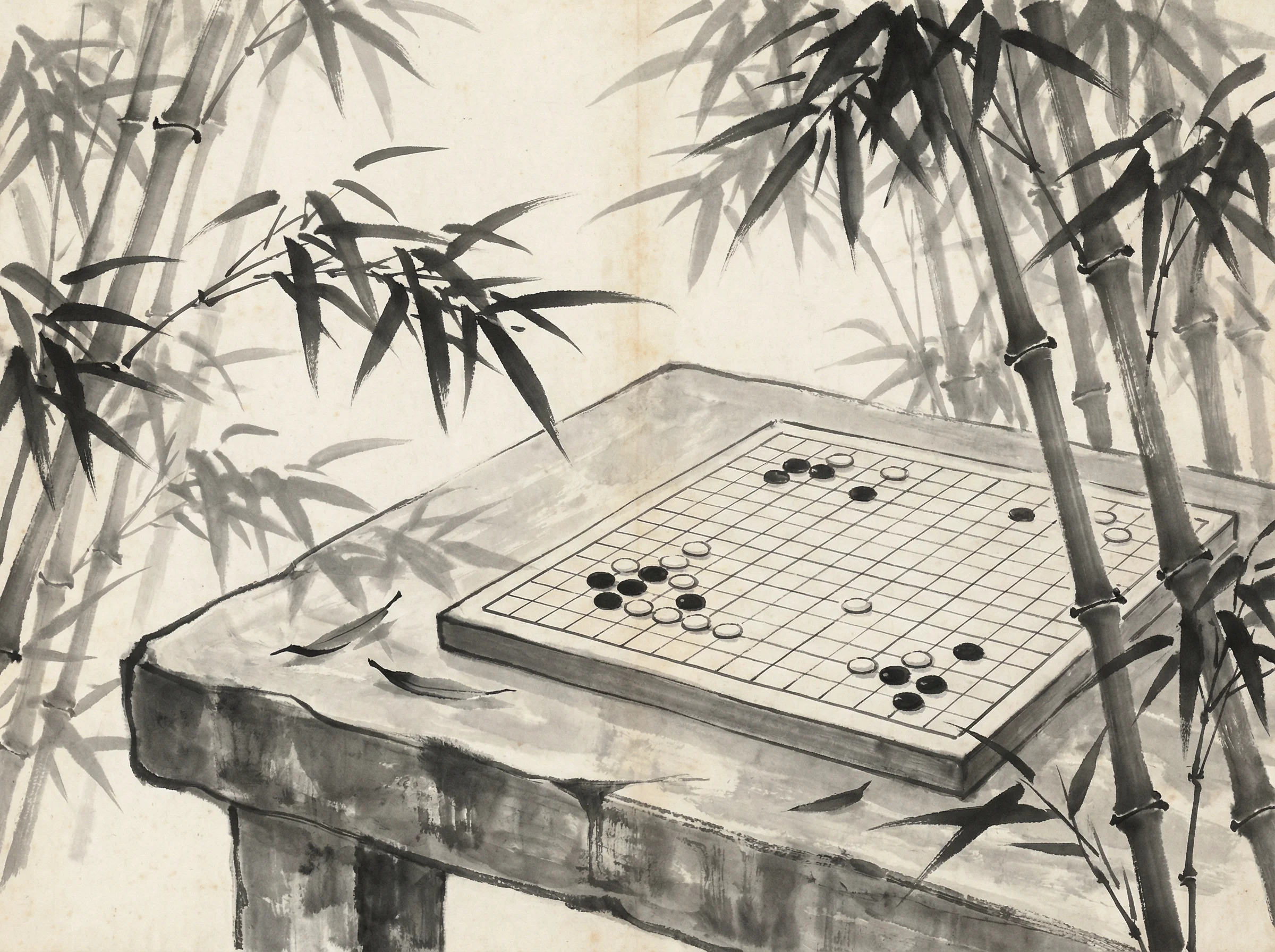 竹林棋盘上的 pgmajiang 经典布局